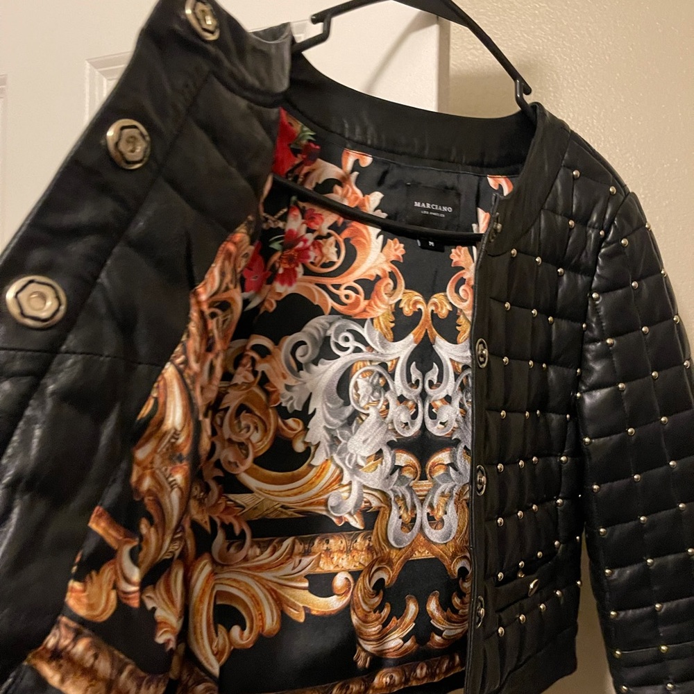 Genuine leather Jacket with silver studs!
